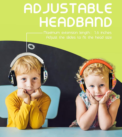 PROHEAR 032 Kids Ear Protection – Ear Muffs for Noise Reduction, 25NRR Noise Cancelling Headphones for Kids,Toddlers, Autism, Sensory Use, Hearing Protection – Orange