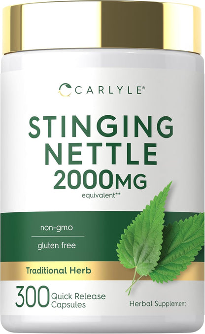 Carlyle Stinging Nettle Leaf Extract Supplement | 300 Capsules