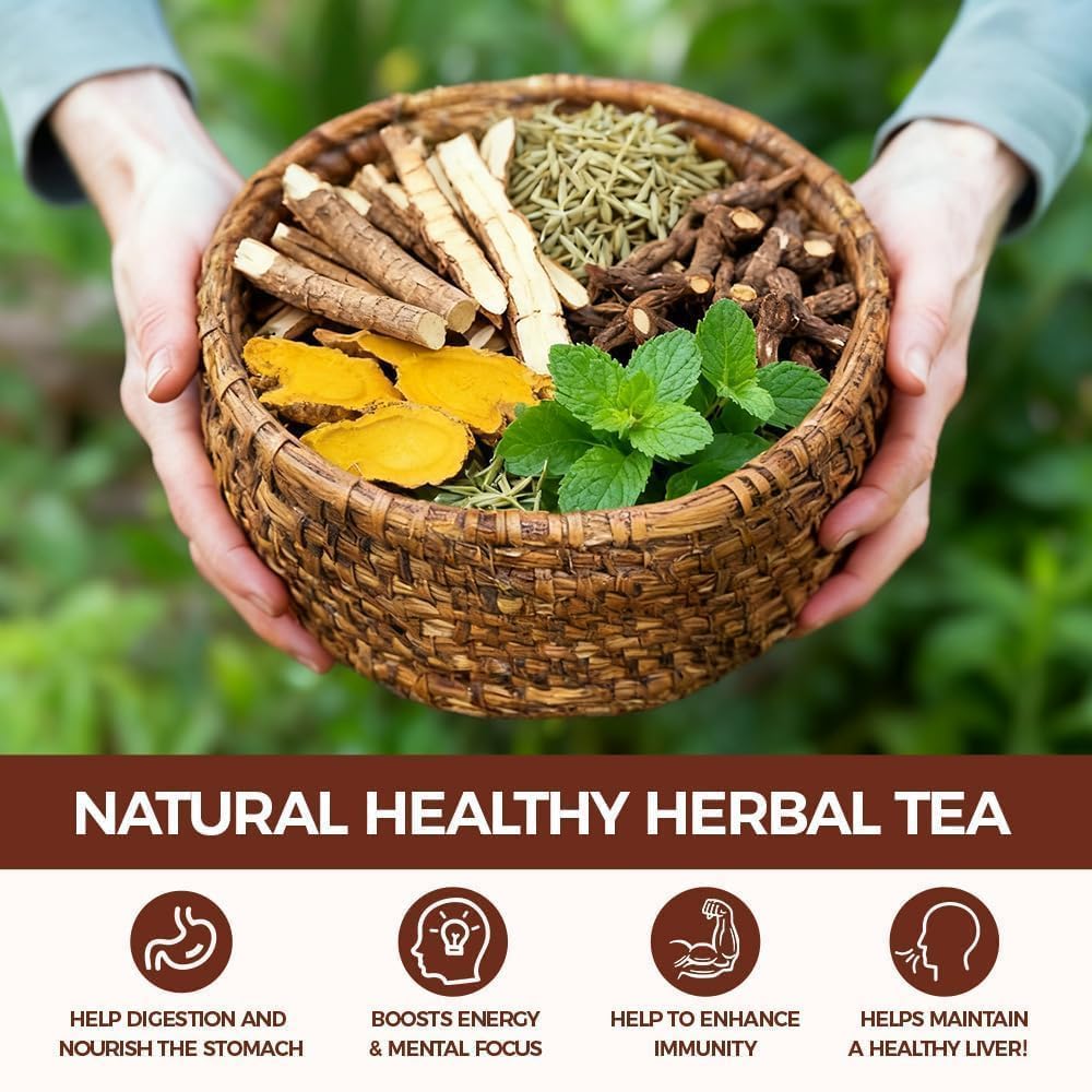 WOTIHA 60 Count Premium Lemon Balm Tea Bags - 100% Pure Natural Leaves, Lemony Citrusy Flavor, Supports Calming & Digestion, Caffeine-Free, Additive-Free, Sugar-Free, Vegan Non-GMO