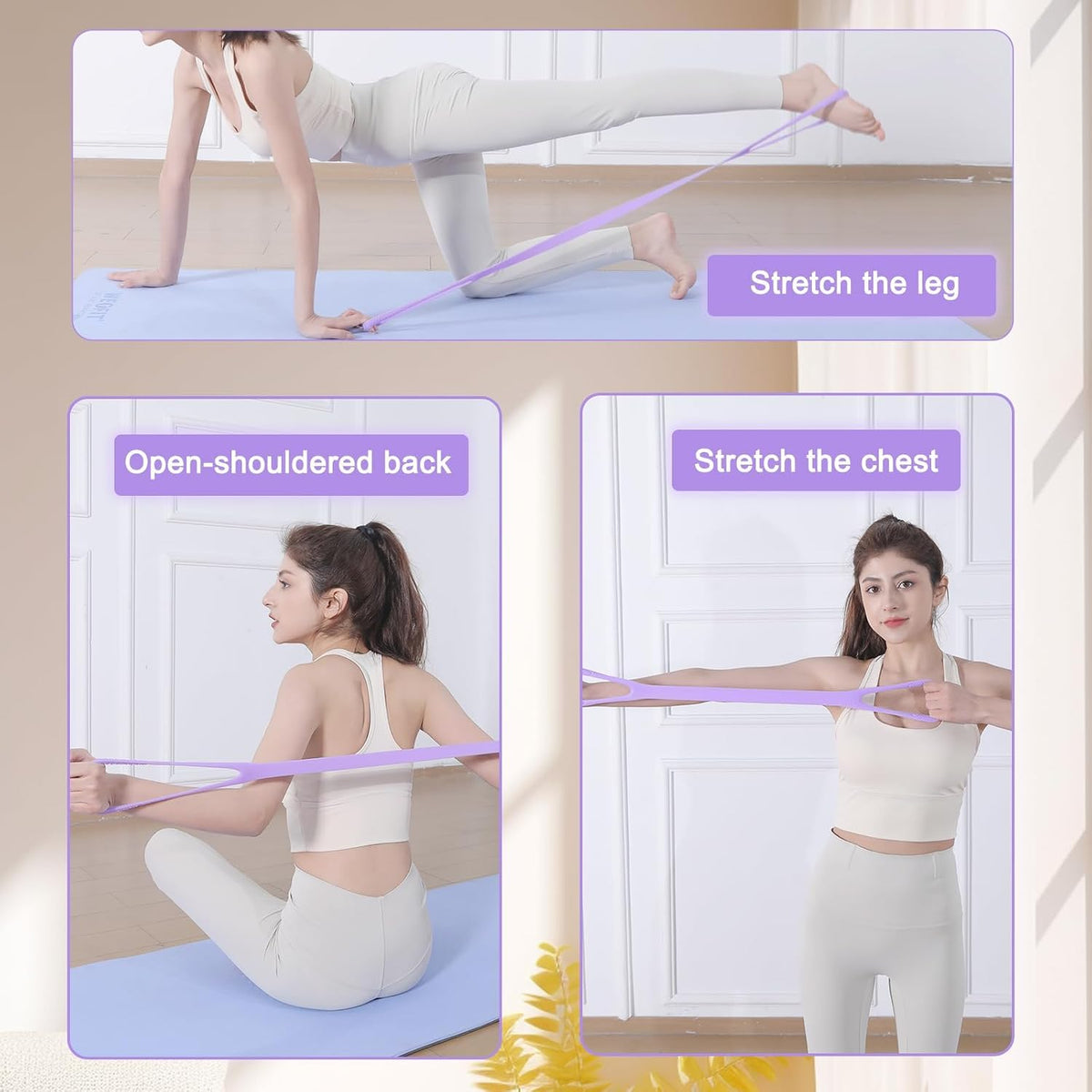 Figure 8 Fitness Resistance Bands with Handles for Working Out