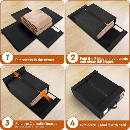 StorageTastic Bed Sheet Closet Organizers and Storage Under Bed Storage