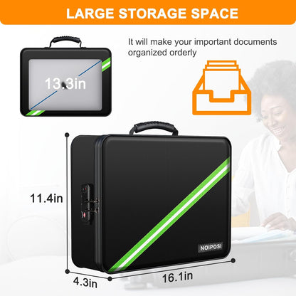 Noiposi Fireproof Document Box with Lock 5200℉-8 Layer