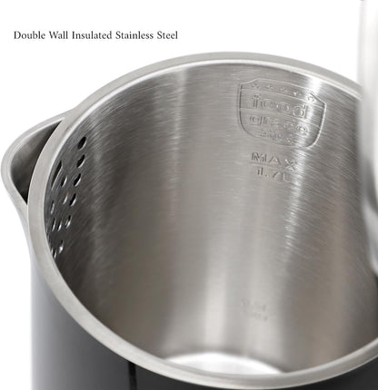 MegaChef Electric Watter Boiler/Tea Kettle (Glass, Silver, 1.8 Liter)