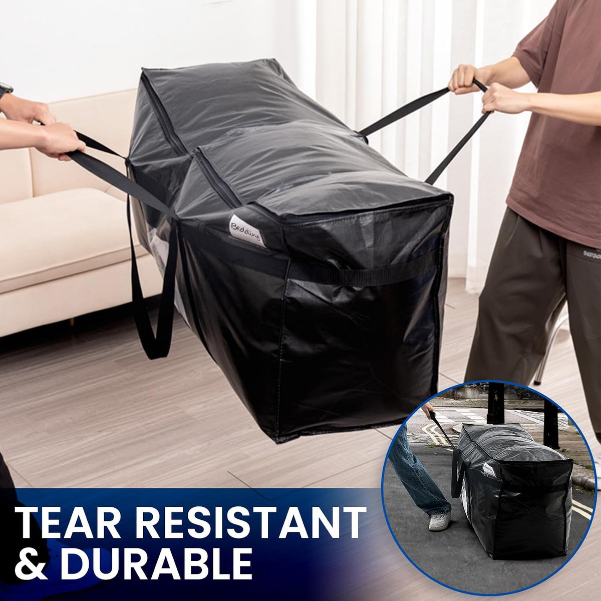 TAILI 69 Gallon Extra Large Storage Bags with Visible Window,Blue