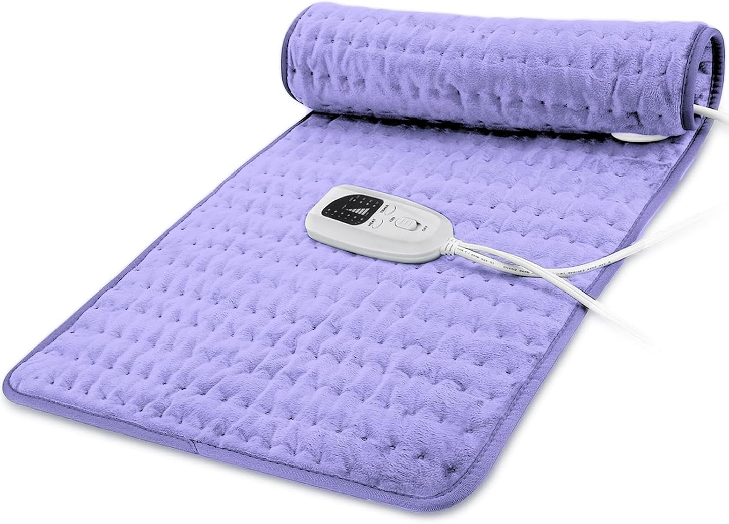 Electric Heating pad with 6 Heat Settings, Auto Shut Off, Dry Electric Heating for Back Neck Knee Arms Legs Shoulder Heat Pads for Christmas Birthday Father Mother's Day (24"X12", Gray Green)