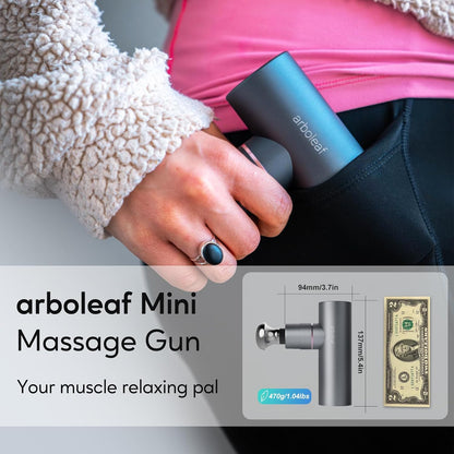 arboleaf Massage Gun Deep Tissue, Balance of Power & Portability Full-Metal Percussion Massager with Silent Brushless Motor - Ultra-Quiet Pocket-Sized for Athletes Back Pain Relief Home Office Travel