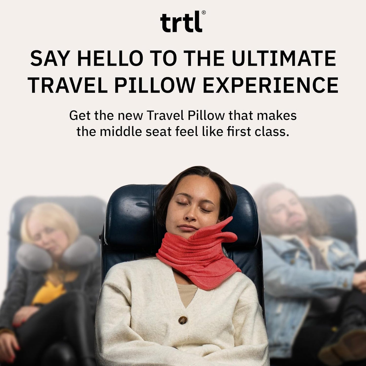 Trtl Pillow - Scientifically Proven Neck Support Travel Pillow for Airplanes - Lightweight and Machine Washable - Ergonomic Design for Traveling on Cars and Trains - Black