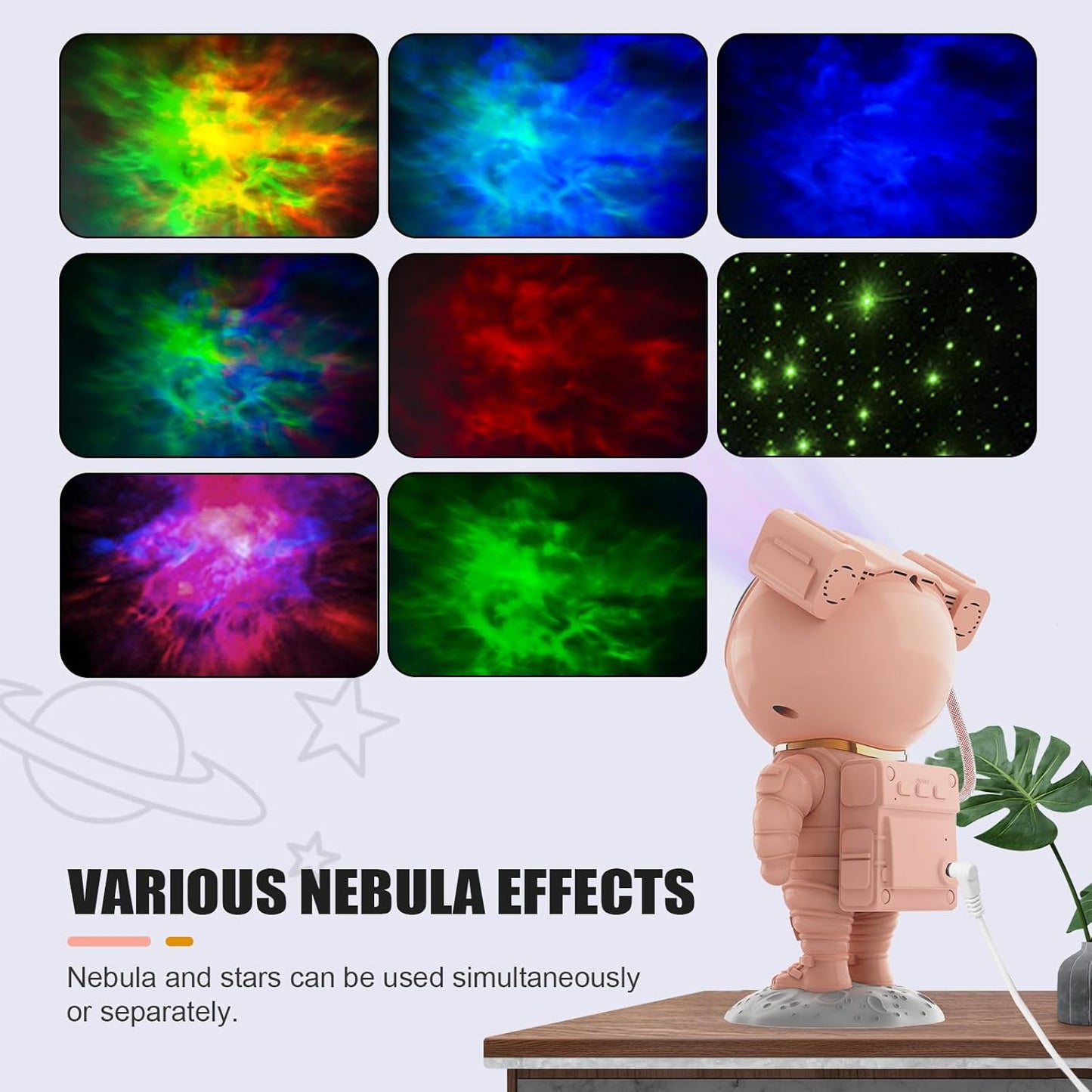 Star Projector Galaxy Night Light - Astronaut Space Projector, Starry Nebula Ceiling LED Lamp with Timer and Remote, Kids Room Decor Aesthetic, for Christmas & Birthdays