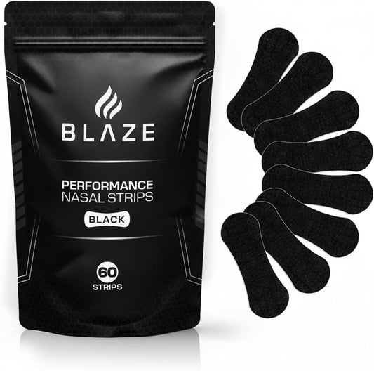 Performance Nose Strips for Breathing - Oil & Sweat-Proof Adhesive - 60 Ct