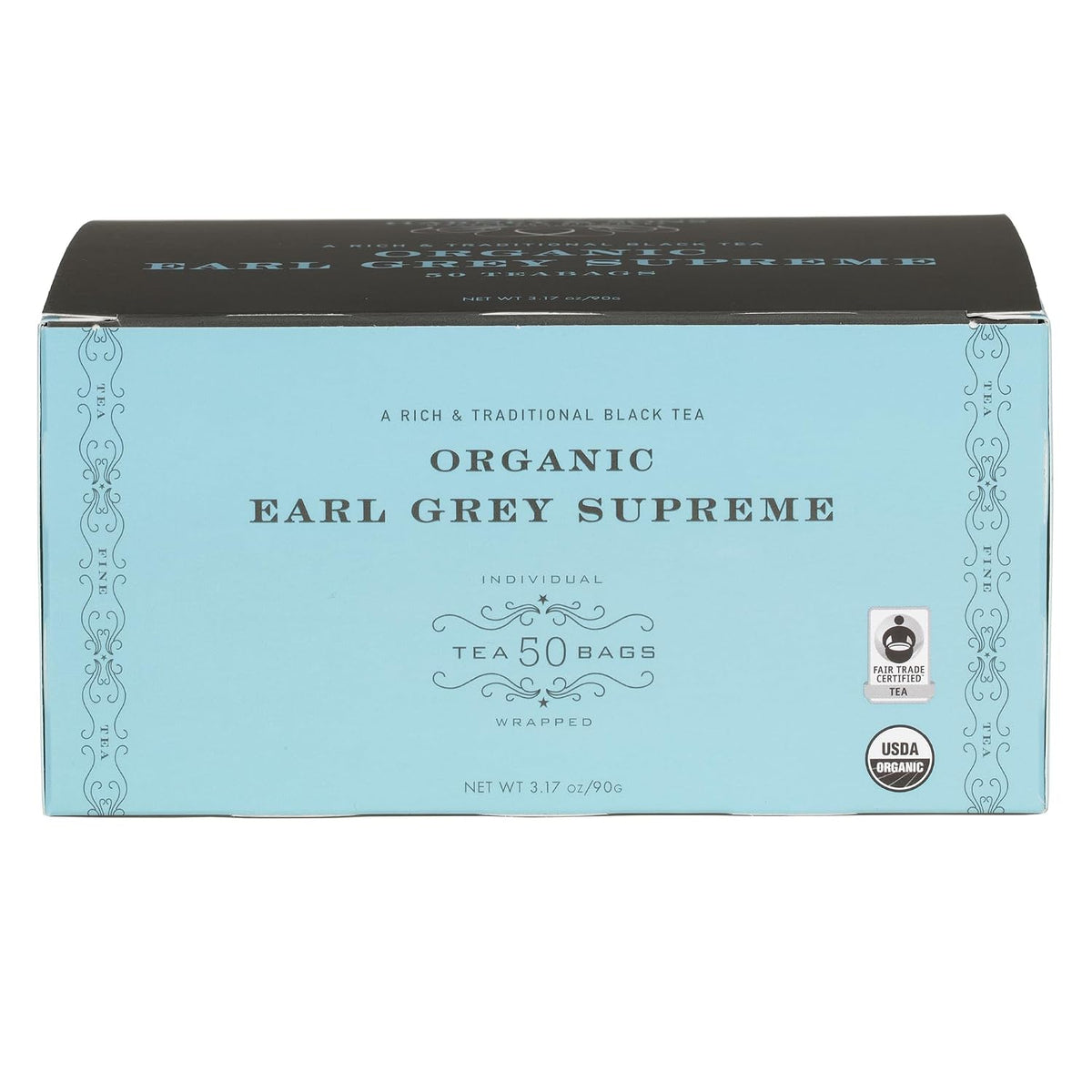 Harney & Sons Organic Earl Grey Supreme Tea Bags, 50 Count