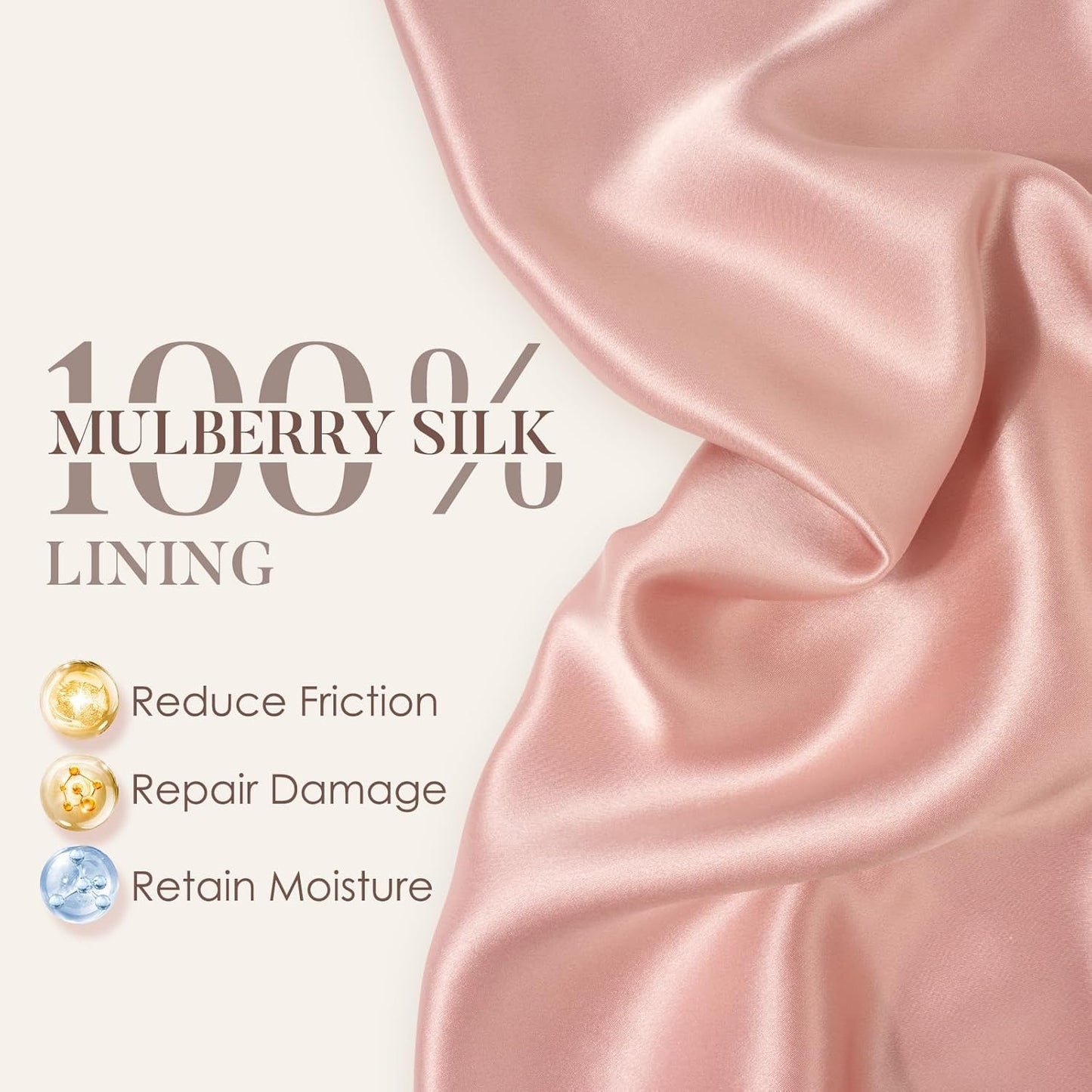 LULUSILK 100% Mulberry Silk Bonnet for Sleeping Women and Men, No More Frizzy Tangled Hair, Real Silk Sleep Cap for Curly Hair, Black, Pack of 1