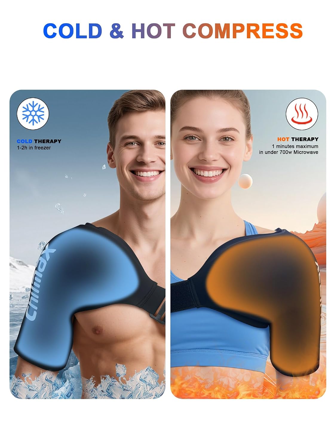 Shoulder Ice Pack Wrap for Rotator Cuff Cold Therapy Brace