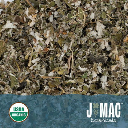 J Mac Botanicals Organic Raspberry Leaves, loose leaf tea 4 ounce
