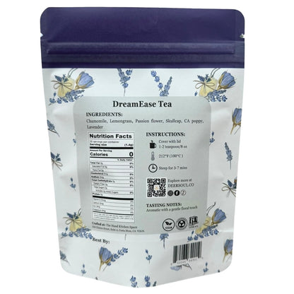 Deer Soul DreamEase Herbal Tea Blend with Chamomile, Lemongrass, Passion Flower, Skullcap, California Poppy & Lavender | Organic Ingredients | Loose Leaf Tea 1.5oz