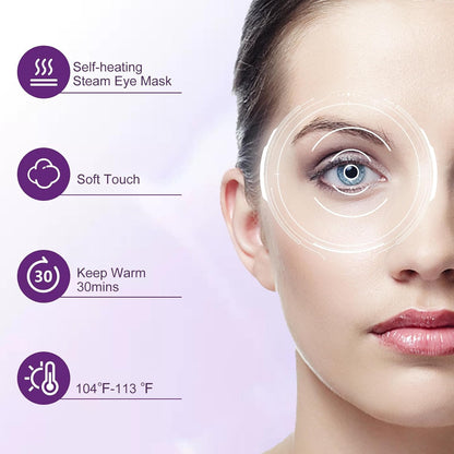 XPCARE 32 Pack Steam Eye Masks for Dry Eyes, SPA Warm Sleep Eye Mask, Disposable Heated Eye Mask for Dark Circles, Puffy Eyes, Relief Stress Eye Fatigue(Unscented)