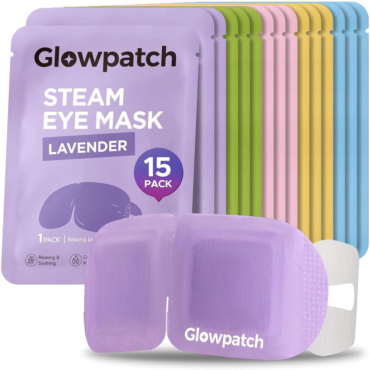 16 Pack Steam Eye Masks for Dry Eyes, Self Heating Warm Compress for Eyes Fatigue & Puffiness Relief, Disposable Heated Eye Mask for Spa & Travel, Gift for Women and Men - Unscented