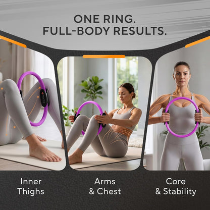 Pilates Ring Circle, Magic Circle Pilates Ring, Inner Thigh Exercise Equipment, Fitness Rings for Women, Thigh Master Inner Thigh Exerciser, Yoga Ring Pilates Equipment for Home Workouts