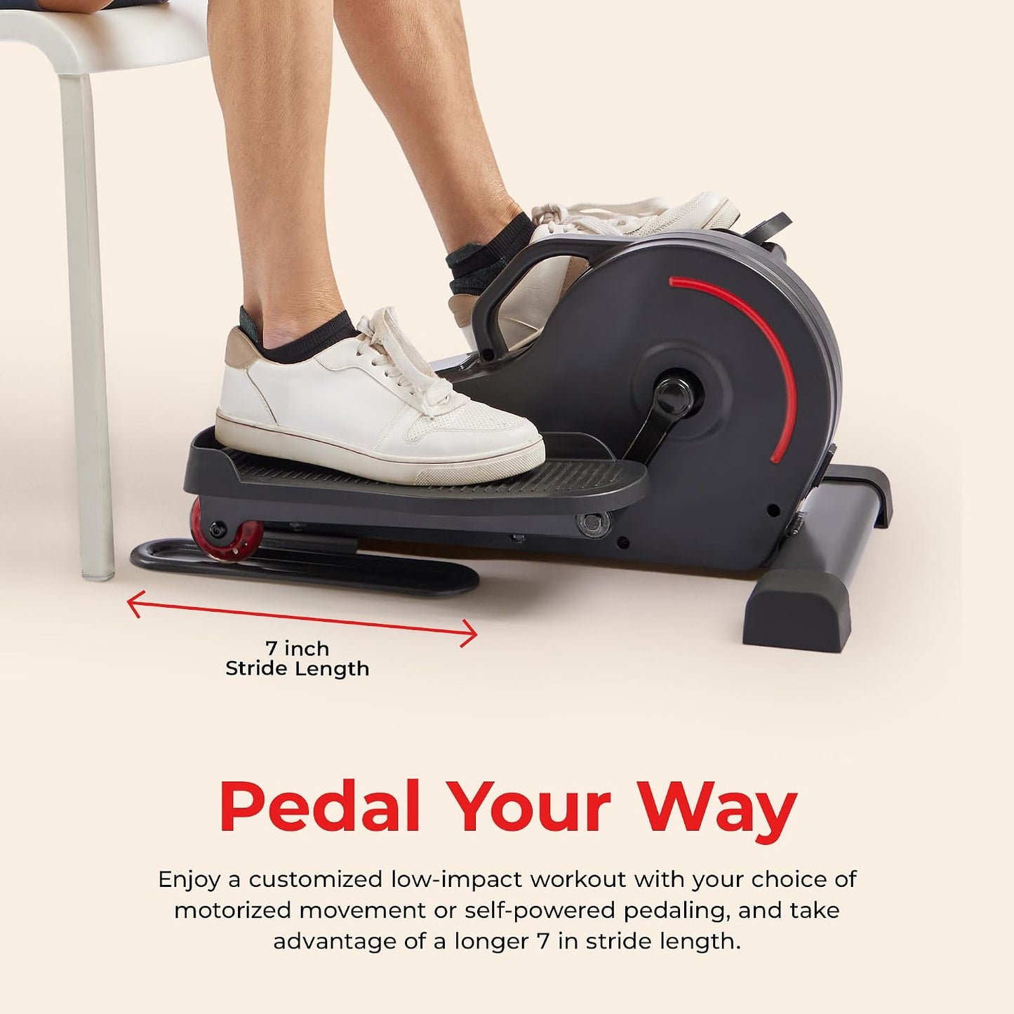 Sunny Health & Fitness Under Desk Pedal Elliptical Machine Leg Exerciser
