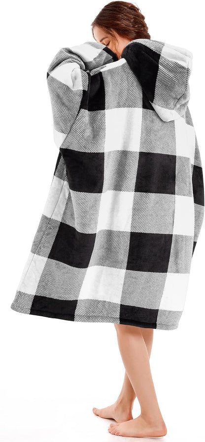 Narecte Cozy Oversized Blanket Hoodie Wearable Blanket Adults Soft Hooded Blanket Hoodie Birthday Gifts for Women Christmas - Colors B
