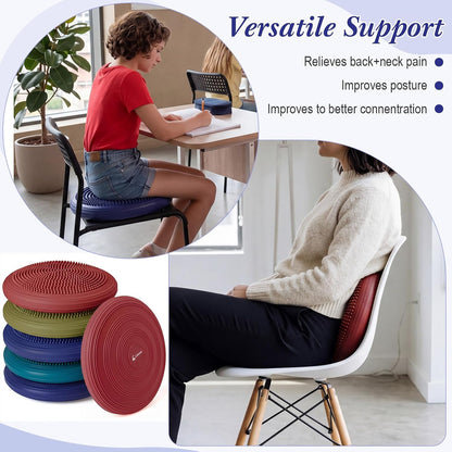 Libima 6 Pcs Inflated Wiggle Seat for Sensory Kid 13 Inches Multipack Wobble Cushion Balance Disc Flexible Seating Wobble Chair for Classroom Office Student Staff Chair Seat Pet Cushion