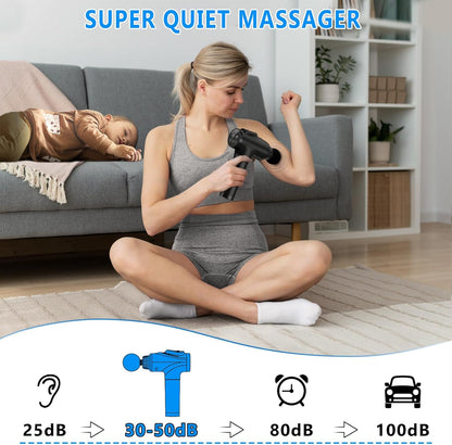 APHERMA Massage Gun, Muscle Massage Gun for Athletes Handheld Electric Deep Tissue Back Massager, Percussion Massage Device for Pain Relief with 30 Speed Levels 9 Heads