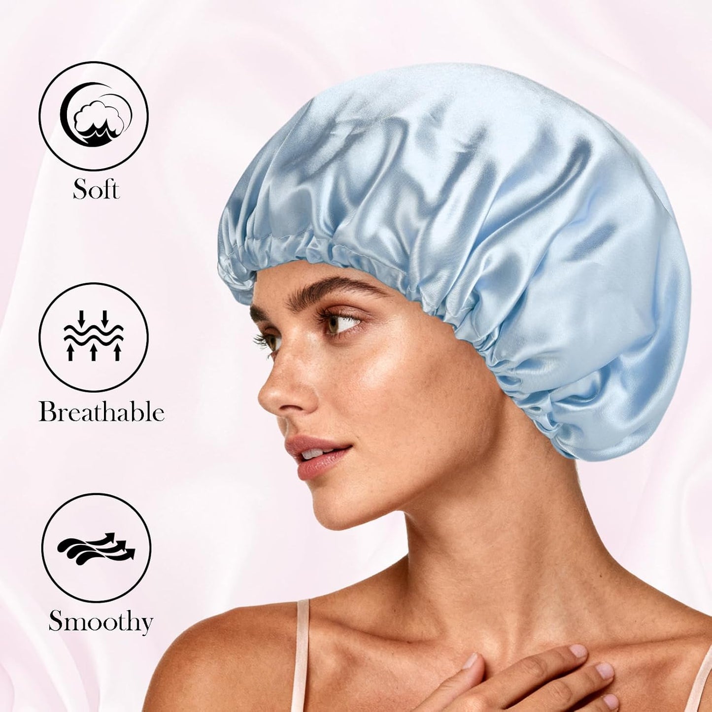 Satin Bonnet Double Layer Silk Bonnet for Sleeping Women for Natural Curly