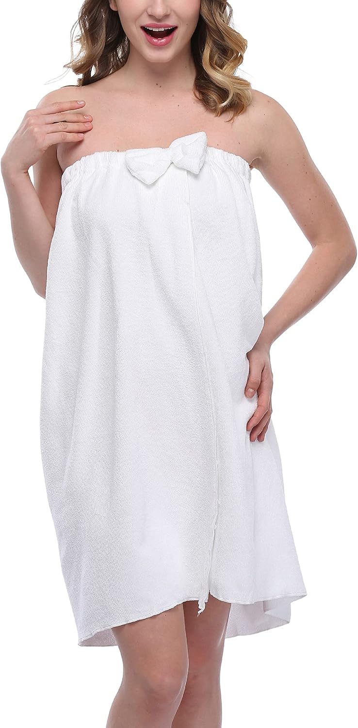 goodmansam Women's Shower Wrap Robes Spa Body Wrap Bathrobe Ultra Absorbent Cover up Towels