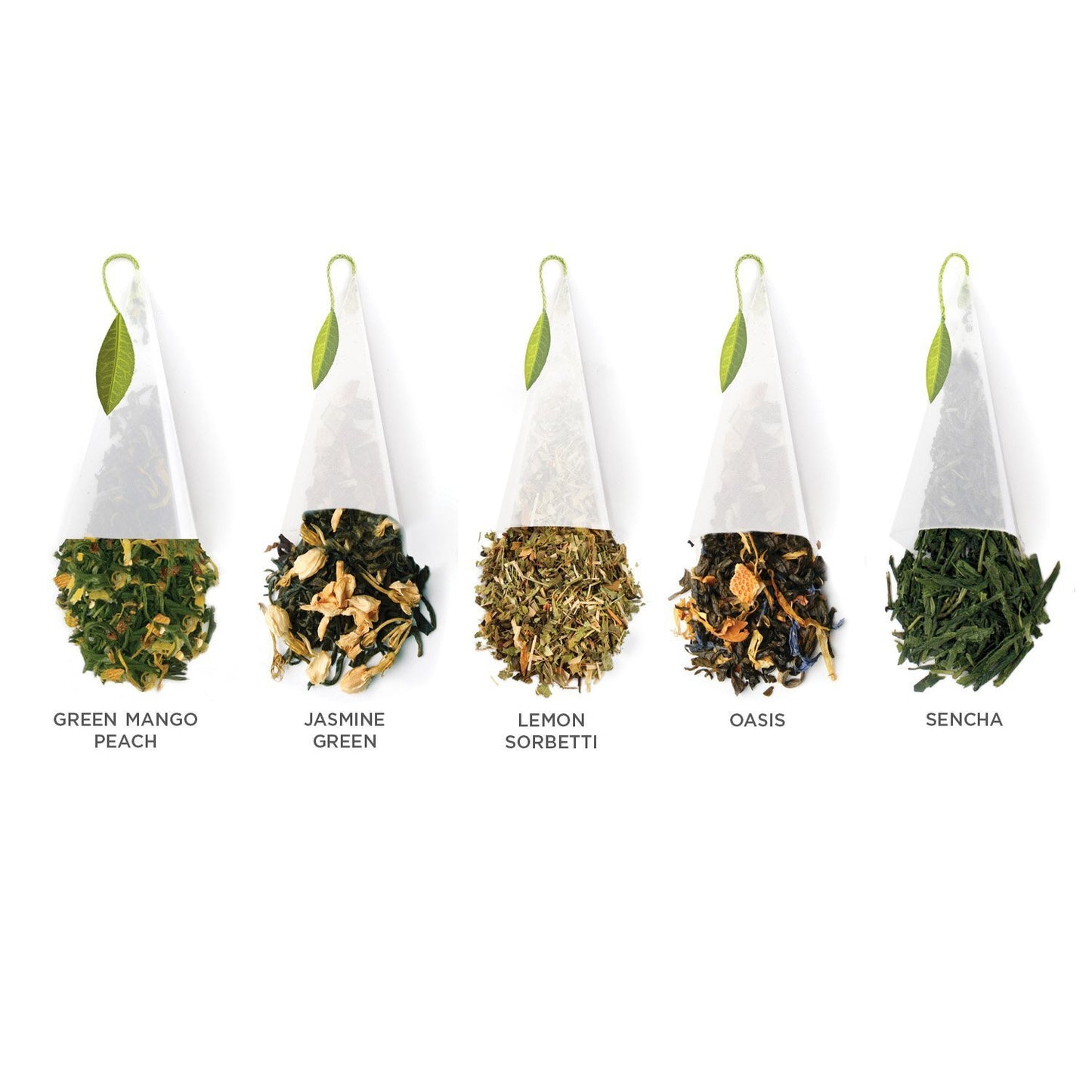 Tea Forte Premium Petite Presentation Box Gift Set Sampler, 10 Count, 2 of Each Blend Individually Wrapped Handcrafted Pyramid Infuser Bags, Demoiselle Tea