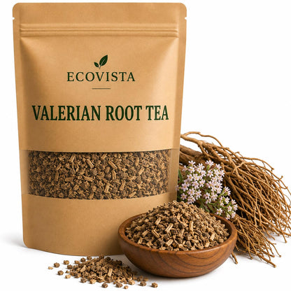 Valerian Root Tea 4 oz | Organic Valeriana officinalis | Herbal Tea for Sleep, Stress & Relaxation | No Fillers or Additives | Non-GMO, Gluten-Free, Vegan