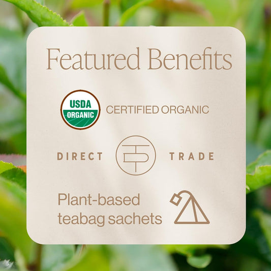 Rishi Tea Ritual Organic Green Tea Sachet Bags, Caffeinated, 15ct