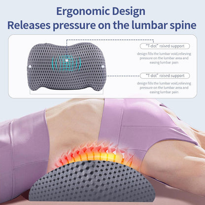 Lumbar Support Pillow for Office Chair, Car Lumbar Pillow Lower Back Pain Relief, Memory Foam Back Cushion with 4D Mesh Cover and Adjustable Straps, Ergonomic Chair Back Pillow for Car,Bed, Gaming