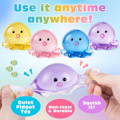 VISCOO 16 Pack Octopus Stress Balls for Kids, Slow Rising Squishy Toys