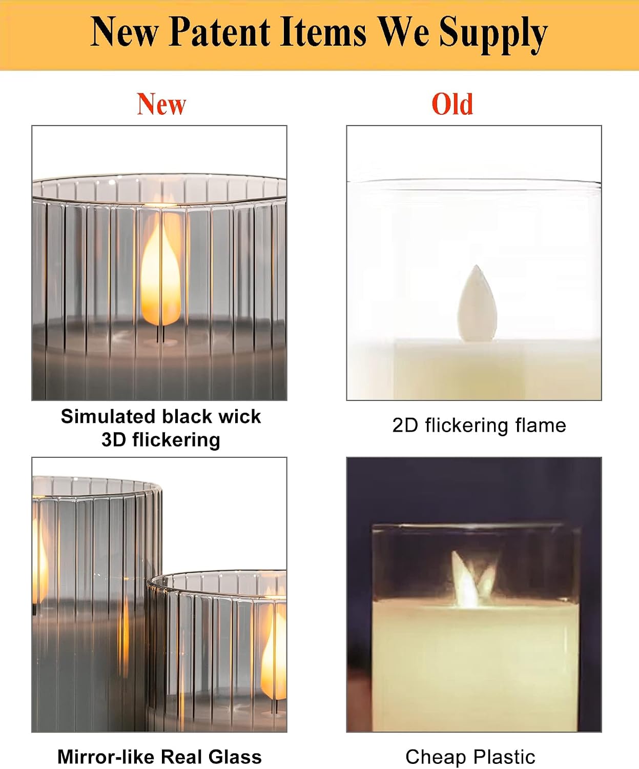 ANGELLOONG Flickering Flameless Candles, Realistic Battery Operated Candles with Remote and Timer, Set of 3 LED Candles for Fall Room Home Wedding Decor Centerpieces Table Party Christmas Decorations