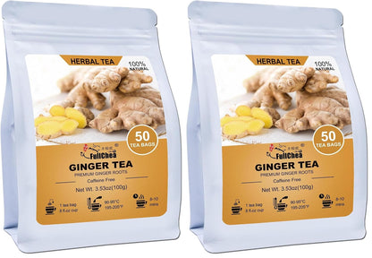 FullChea - Lemon Balm Tea Bags, 100 Count - Pure & Natural Dried Lemon Balm Leaves - Melissa Officinalis - Caffeine-free Herbal Tea for Relaxation - Non-GMO