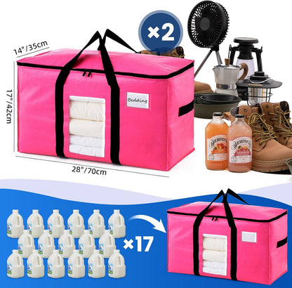 TAILI Blue Extra Large Moving Bags,Storage Bags with Visible Window