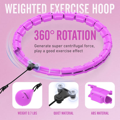 JKSHMYT Weighted Hula Circle for Adults Weight Loss, Infinity Fitness Hoop