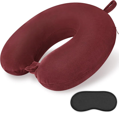 Neck Pillows for Sleeping Travel Pink Travel Pillow Comfortable U Shape Memory Foam Pillows Neck and Head Support Portable Travel Neck Pillow Suitable for Planes, Trains, Self-Driving Cars