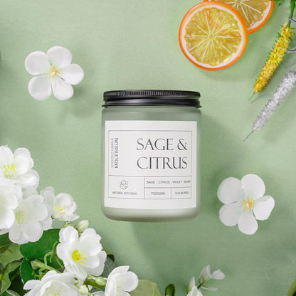 Molensun Lemon Eucalyptus Scented Candles, Aromatherapy Jar Candle, 7 oz Long Lasting Candles, Soy Wax Candle Gift for Women