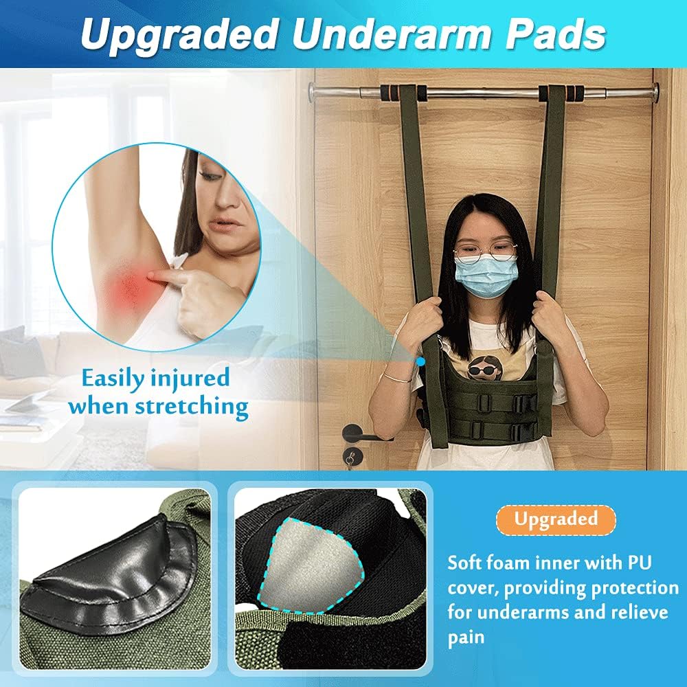 Back Stretcher Lumbar Traction Device Spinal Decompression Machine Lumbar Belt for Lower Back Pain Relief Sciatica Herniated Disc Back Alignment Device Hang Upside Down Stretch Back Harness (S 34~38)