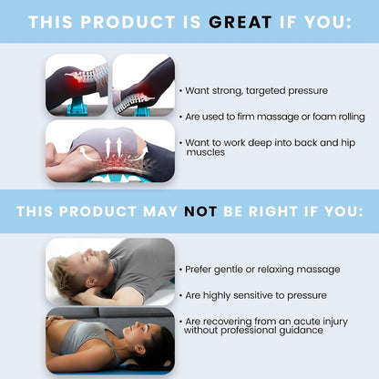 Thrival Arch Back Stretcher - Psoas Muscle Release Tool App for Hip Flexor, Back, Glute, Iliacus, and Neck - Spine Decompressor, Trigger Point, and Myofascial Release – Carbon Black
