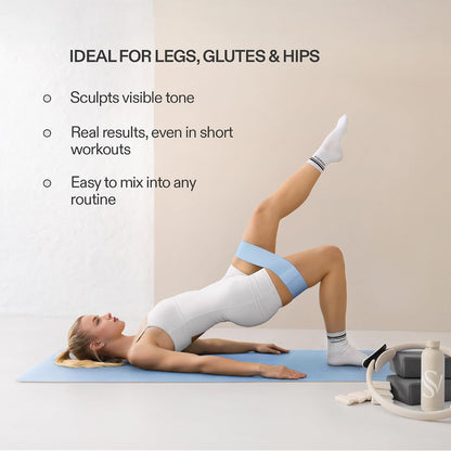 Premium Loop Resistance Bands Set - Non Slip Fabric Booty Bands for Glutes & Legs (Light, Medium, Heavy) | Hip Bands for Pilates, Strength Training & Home Workouts