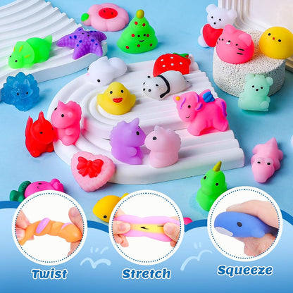 4 Pack Stress Cube, Slow Rising Ice Cube Stress Balls for Adults Kids, Sensory Fidget Toy for Anxiety Relief, Square Shape Squishy Balls for Classroom Prizes, Cube Squishy for Party Favors