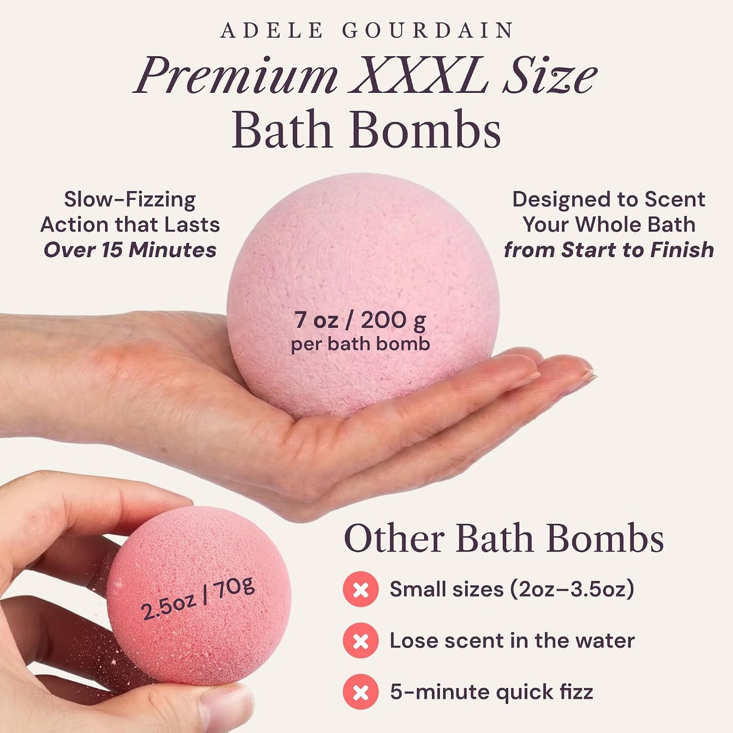 XXXL Bath Bombs for Women, 7pc, Birthday Gifts for Women by AdeleGourdain