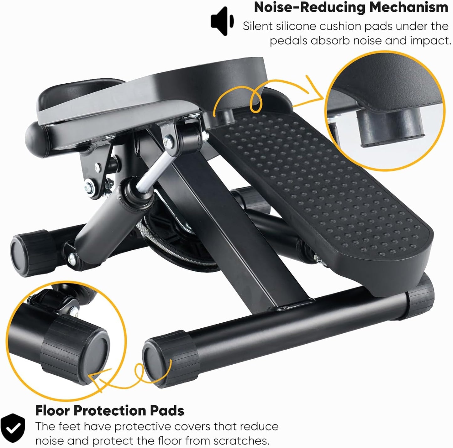 NEWBULIG Mini Stepper for Exercise at Home Stair Step Machine for Indoor Fitness Portable Home Gym Stepper for Full Body Workout 300lb Weight Capacity