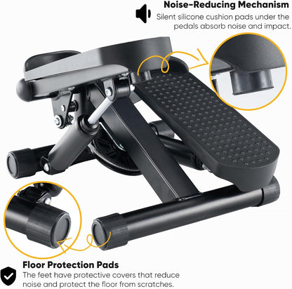 NEWBULIG Mini Stepper for Exercise at Home Stair Step Machine for Indoor Fitness Portable Home Gym Stepper for Full Body Workout 300lb Weight Capacity