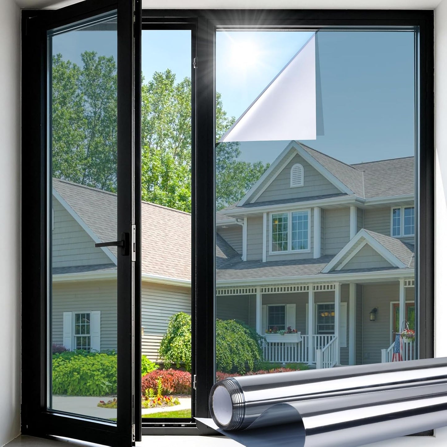 LUTE Blackout Window Film, Window Tint for Home Privacy, 17.5" x 78.7"