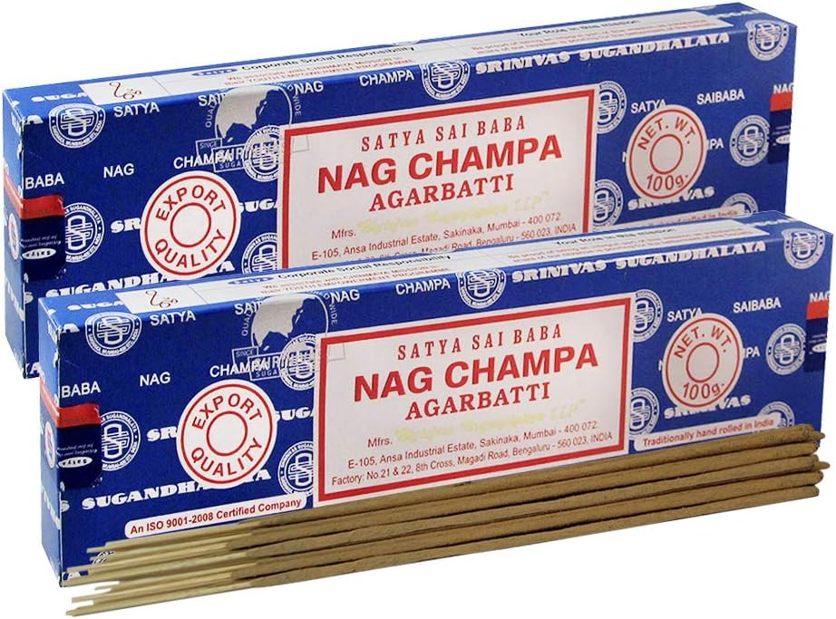 TRUMIRI Incense Stick Holder Bundle with Satya Sai Baba Nagchampa 250g Bulk Incense Sticks Nag Champa Agarbatti - Pack of 1 (Approx 250 Insence-Sticks)