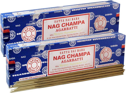 TRUMIRI Incense Stick Holder Bundle with Satya Sai Baba Nagchampa 250g Bulk Incense Sticks Nag Champa Agarbatti - Pack of 1 (Approx 250 Insence-Sticks)