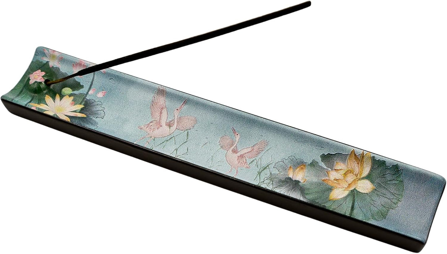 Incense Holder for Sticks, Ceramic Incense Burner with Ash Catcher, Aesthetic Decor for Home, Room & Office, Unique Gifts for Housewarming Yoga, Meditation & Spa