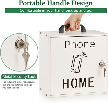 Wooden Phone Lock Box,Adjustable 33 Slots Cell Phone Holder Classroom